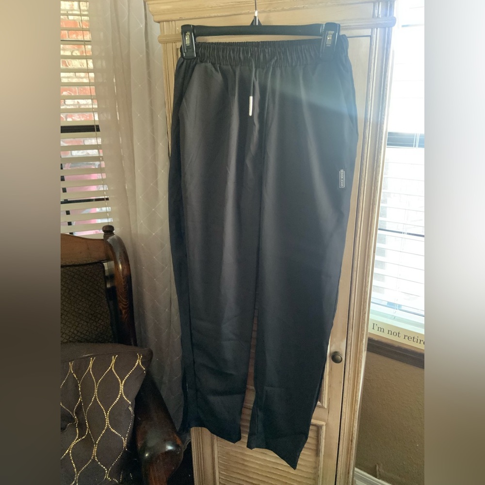 Girls Black with Elastic Waistband and Relaxed Fit Pants